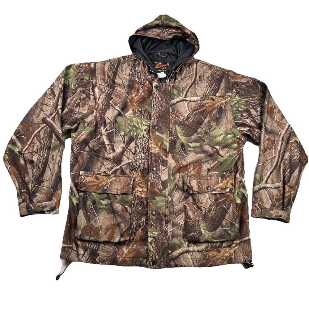 Stearns Dry Wear Jacket Vest Mens Large Camo Realtree Convertible Zipper Sleeves